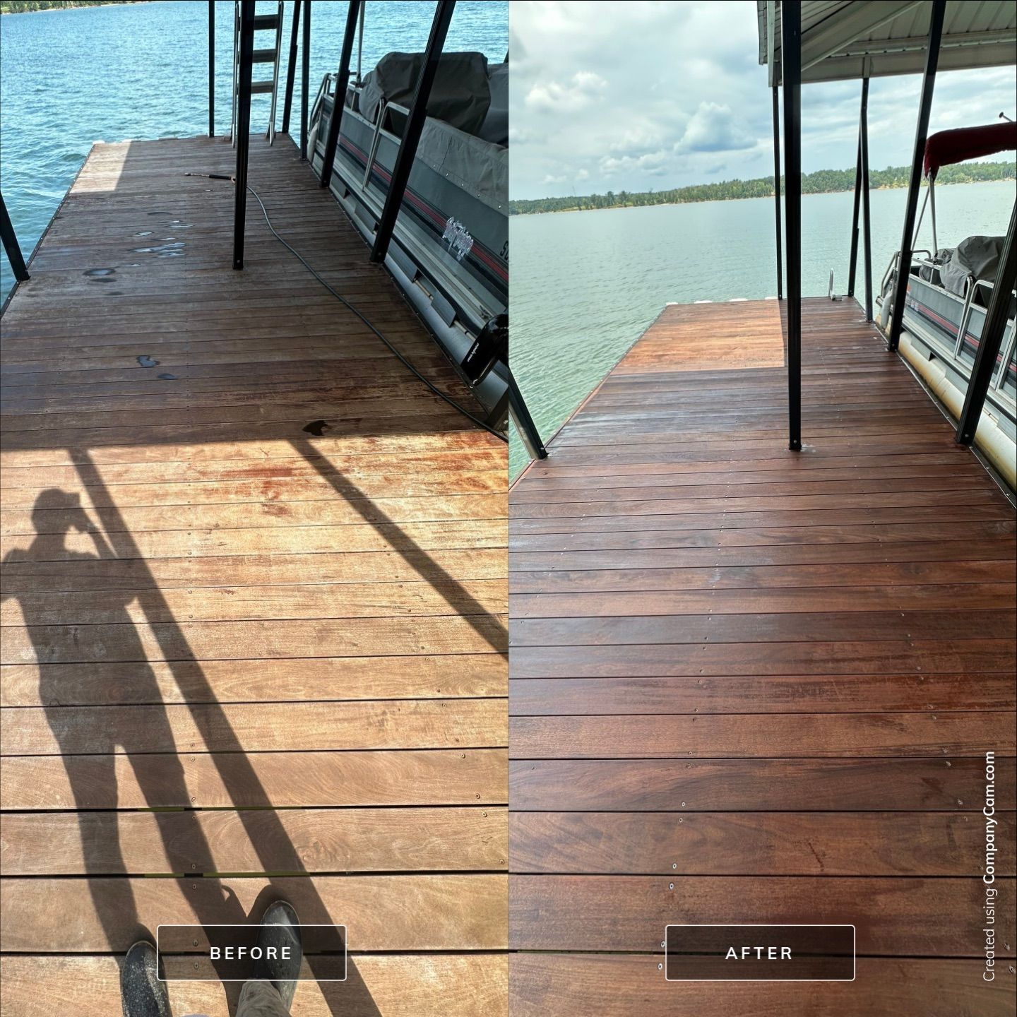 Wood Deck Staining Project